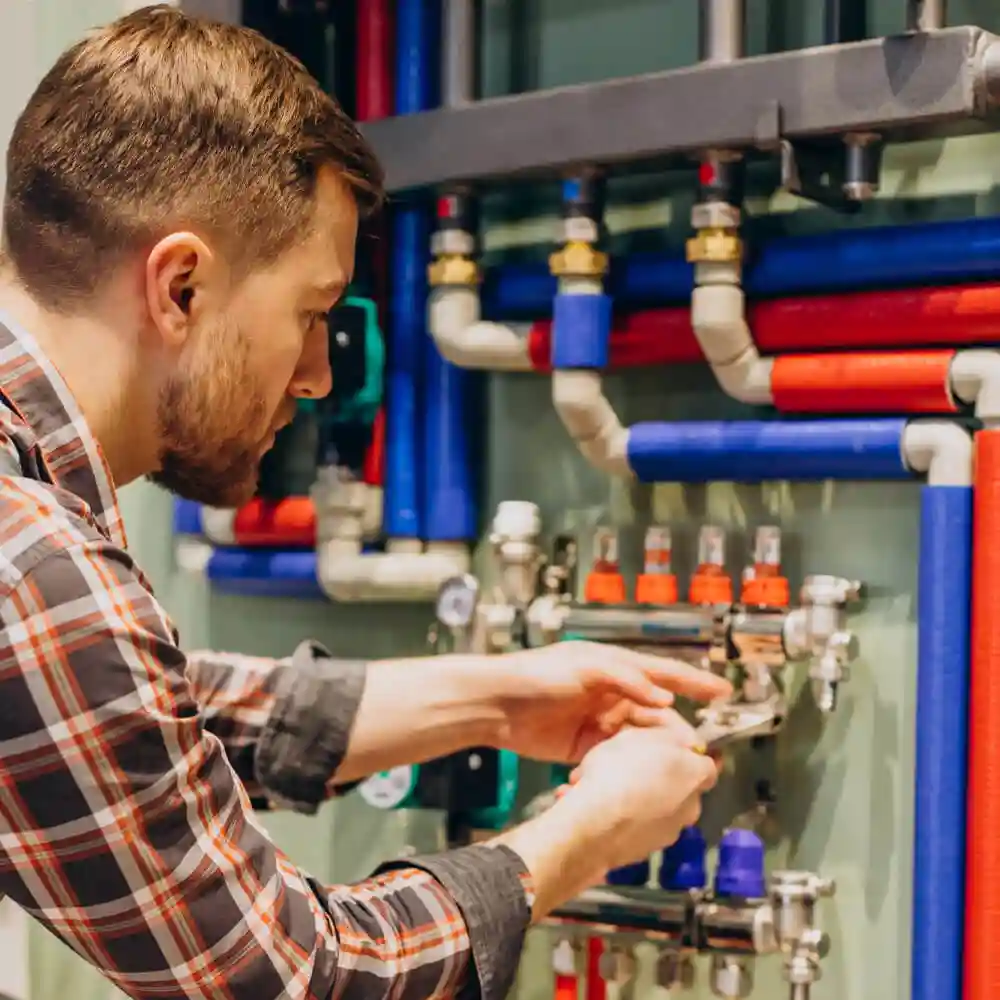 Plumbing service professional